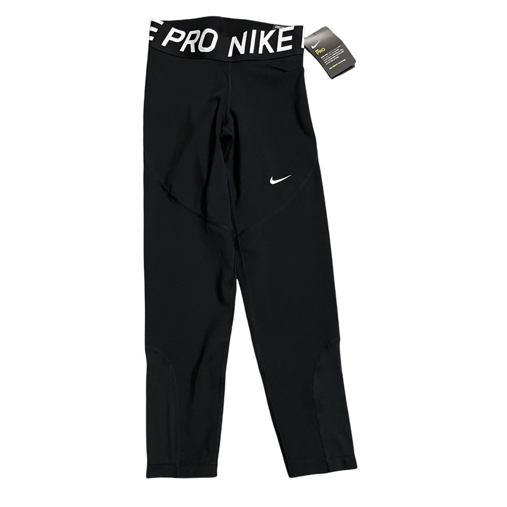 Nike Pro Tight Fit Crop Length Black‎ Leggings Size XS A09972-010 NWT